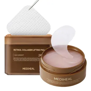 Mediheal Firming Duo Set – Collagen Lifting Pad & Retinol Eye Patch for Anti-Aging Care – Daily Skin Firming Pad   Wrinkle Smoothing Hydrogel Eye Mask
