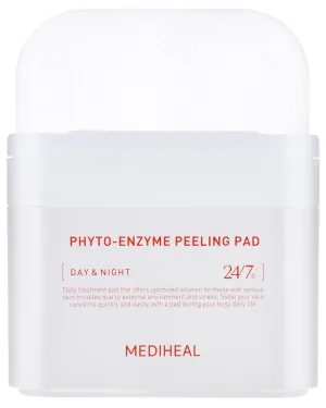 MEDIHEAL Phyto Enzyme Peeling Gauze Pads - Vegan Face Resurfacing Pore Tightening with LHA & Papaya Enzymes - Exfoliating Pads, 90