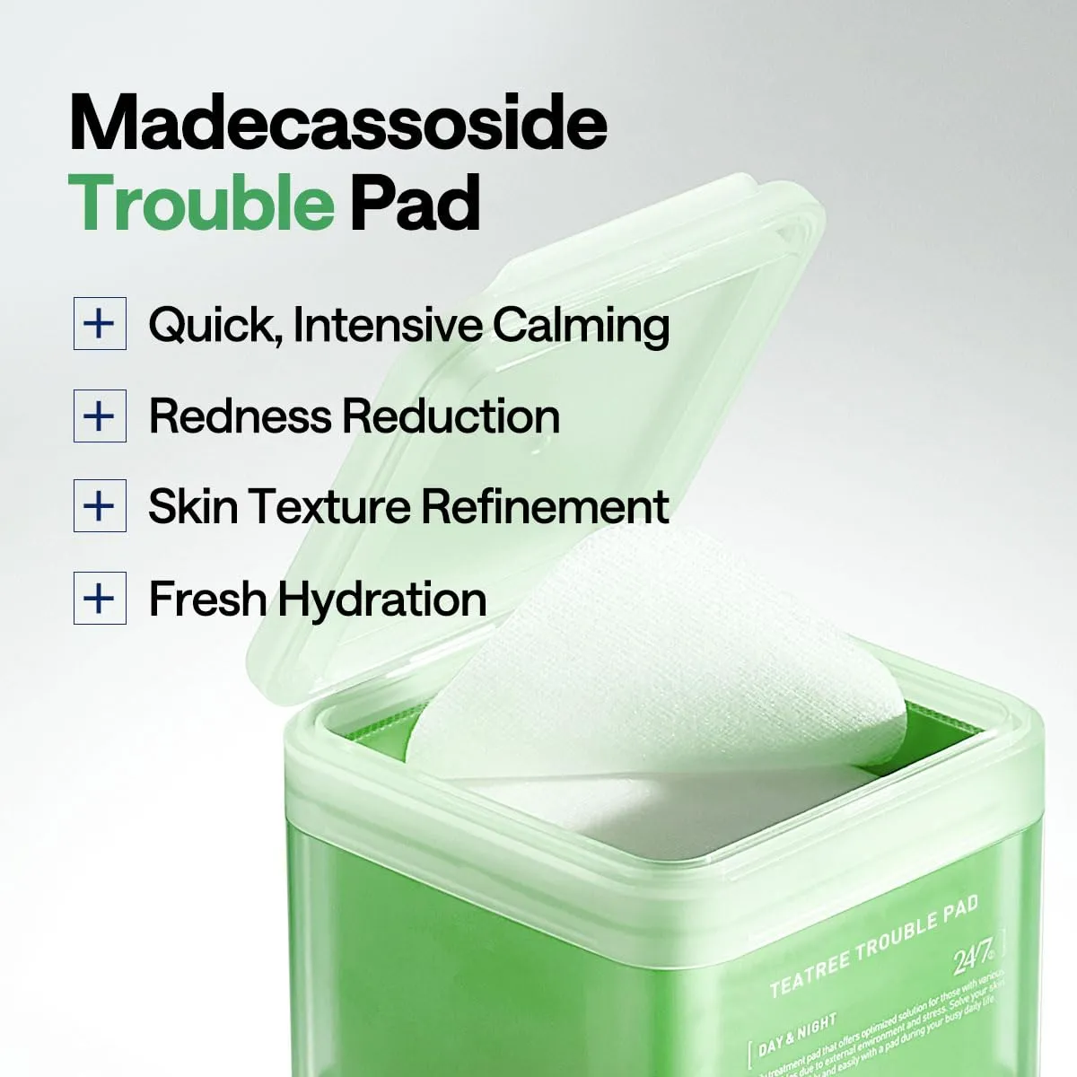 MEDIHEAL Teatree Trouble Facial Toner Pads with Tea Tree & Lactobacillus - Calming & Soothing for Sensitive & Acne Prone Skin - Vegan Face Gauze, 100 Pads