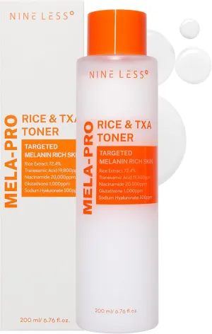 Mela-Pro Rice & TXA Toner - Niacinamide and Glutathione - Soothing & Moisturizing - Korean Skincare, 6.76 fl.oz.