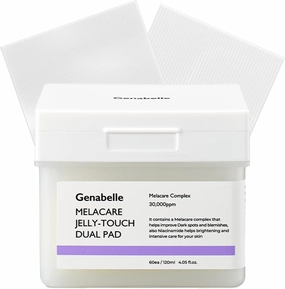 Melacare Jelly Touch Dual Pad – Brightening & Hydrating Toner Pads with Niacinamide & Tranexamic Acid – Targets Dark Spots and Hyperpigmentation – 4.05 fl oz