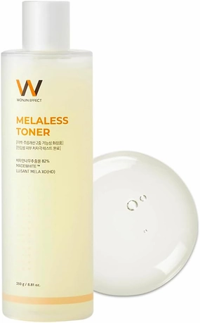 MELALESS Toner 8.81 fl Oz Vitamin C Toner, Uneven Skin Tone, Dull Skin, Skin Radiance, Niacinamide, Glutathione, Hyaluronic Acid, Hydration, Kbeauty