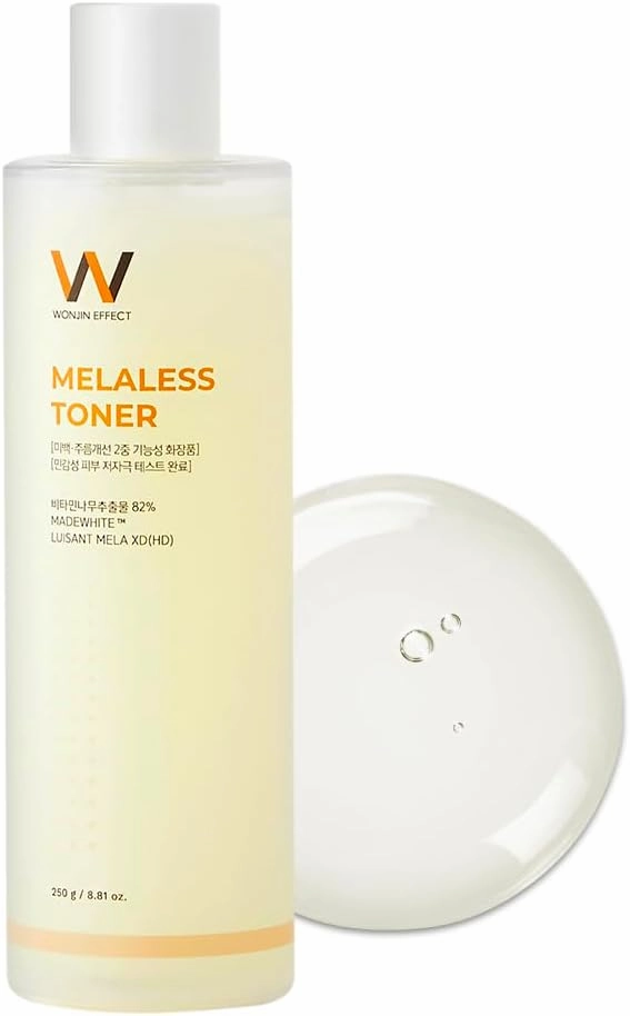 MELALESS Toner 8.81 fl Oz Vitamin C Toner, Uneven Skin Tone, Dull Skin, Skin Radiance, Niacinamide, Glutathione, Hyaluronic Acid, Hydration, Kbeauty