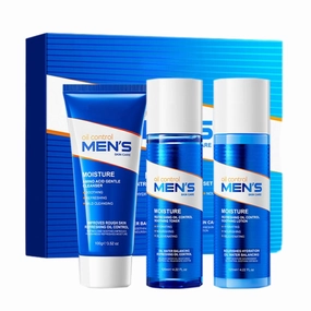 Men’s Skin Care Set - Gifts for Men - Men’s Skin Care Kit - Facial Kit for Men with Cleanser, Toner, Lotion - Oil Control, Moisturizing - Birthday Father’s Day Gifts for Dad Boyfriend Husband