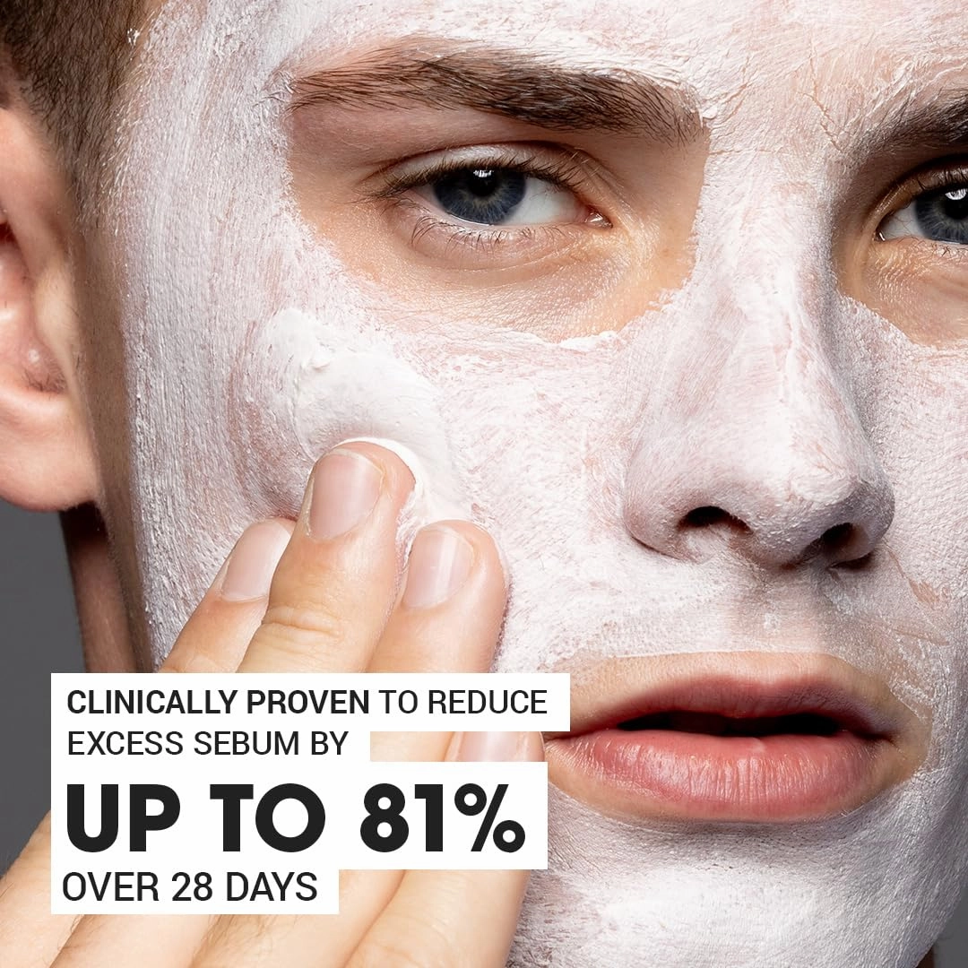 Mens Oil Control 4-Piece Skincare Set, for Oily & Acne Skin, including a Face Scrub, Skin-Clearing Toner, Light Moisturiser, plus a Wash Bag. Aka. SHAKEUP OIL CONTROL POWER PACK