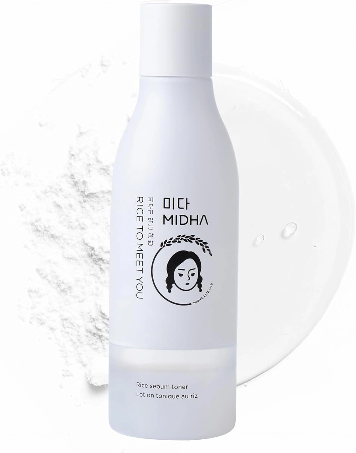 MIDHA Rice Sebum Toner,6.76fl.oz/200ml,Hydrating, Pore Refining, 80% Pure Rice bran Water Vegan Face Toner Astringent