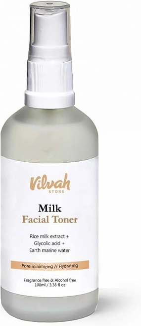 Milk Face Toner | Minimizes Pores and Hydrates Skin | Balances & Restores Skin's pH Levels | for All Skin Types, 100ml (Pack of 1)