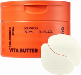 MissDragon Vita Butter Tone Correcting Quilt Toner Pad (50 Pads, 200 Fabrics) – Vegan Korean Skincare Facial Hydrating Vitamin C NiacinamideToner Pads for All Skin Type