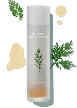 MISSHA Artemisia Calming Essence 5.07 Fl oz / 150ml - 100% Artemisia Annua Extract Facial Toner for Sensitive Skin, Korean Toner with Double-Fermented Mugwort, Soothes Redness & Acne