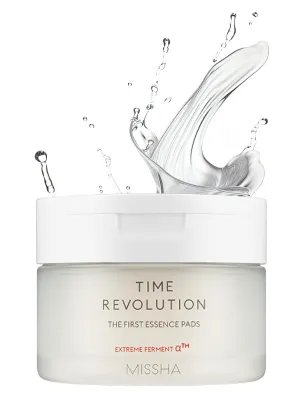 MISSHA Time Revolution The First Essence Toner Pads (75 pads) - Exfoliating Pads Enhanced with AHA, Moisturizing, Larger Size, Advanced Ferment Absorption