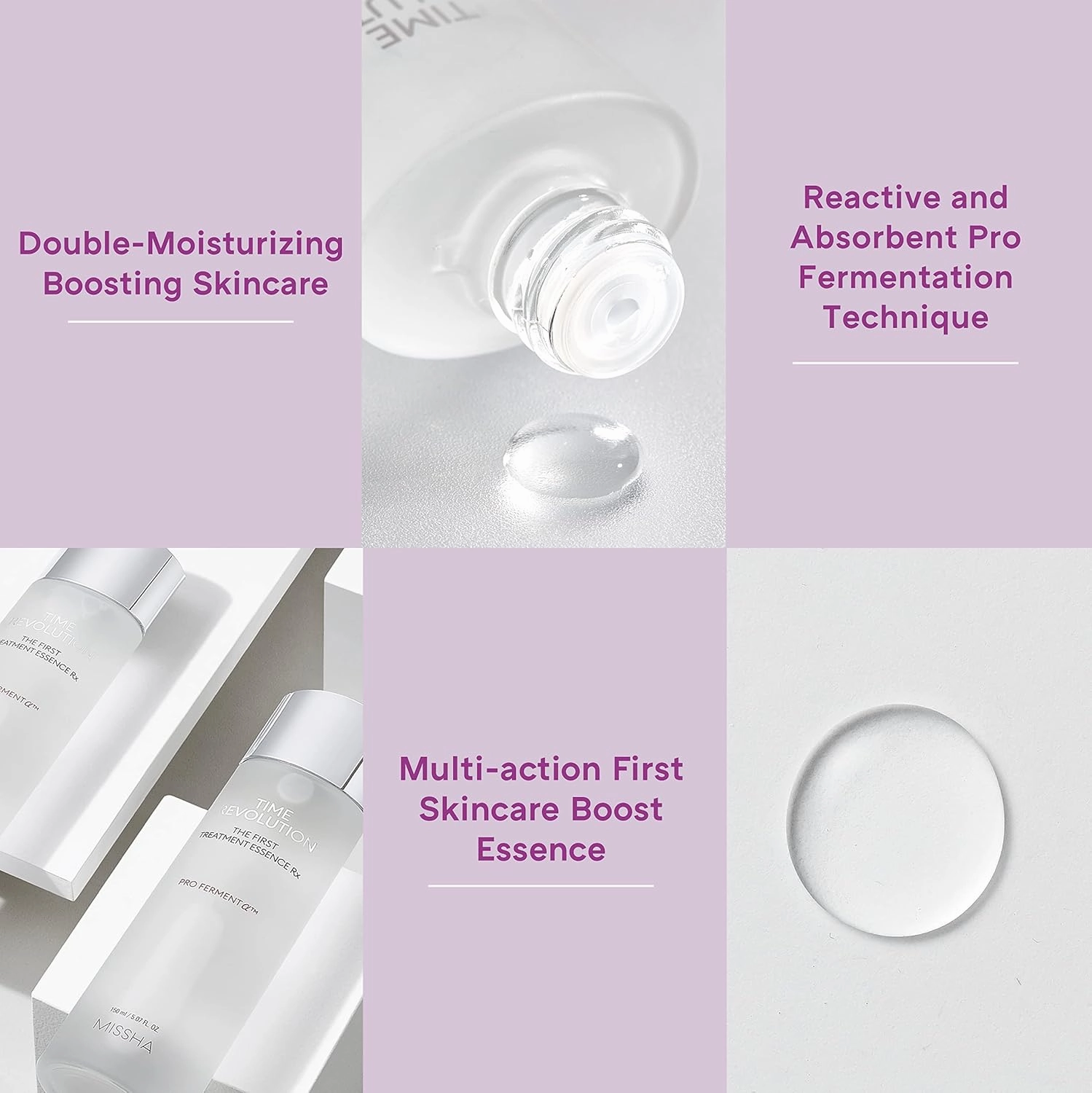 MISSHA Time Revolution The First Essence RX (4th Gen) 5.07 Fl oz/150ml, Korean Face Essence, Hydrating Facial Toner, Skin Smoothing & pH Balancing Toner for All Skin Types