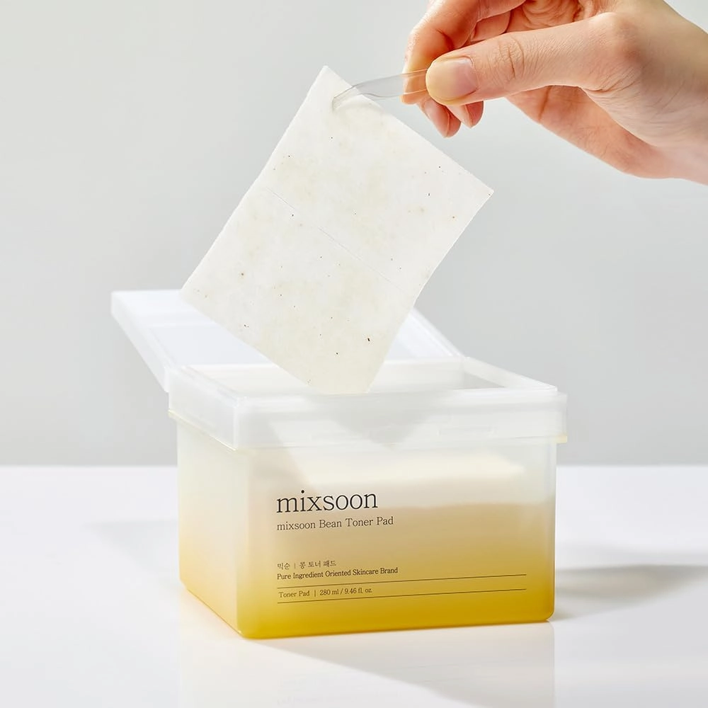 mixsoon Bean Toner Pad,Moisturizing, Elasticity,Exfoliation, Bean Extracts, Cotton Pad (280ml/9.46fl.oz/70 Sheets)