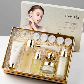 Moisturizing Facial Mask Skin Care Set Skin Beauty Care Anti Aging Skincare Kits With cleanser, toner, lotion, essence, face cream, eye cream, masks Gift Sets Care Package For Women Mother(12 pcs)