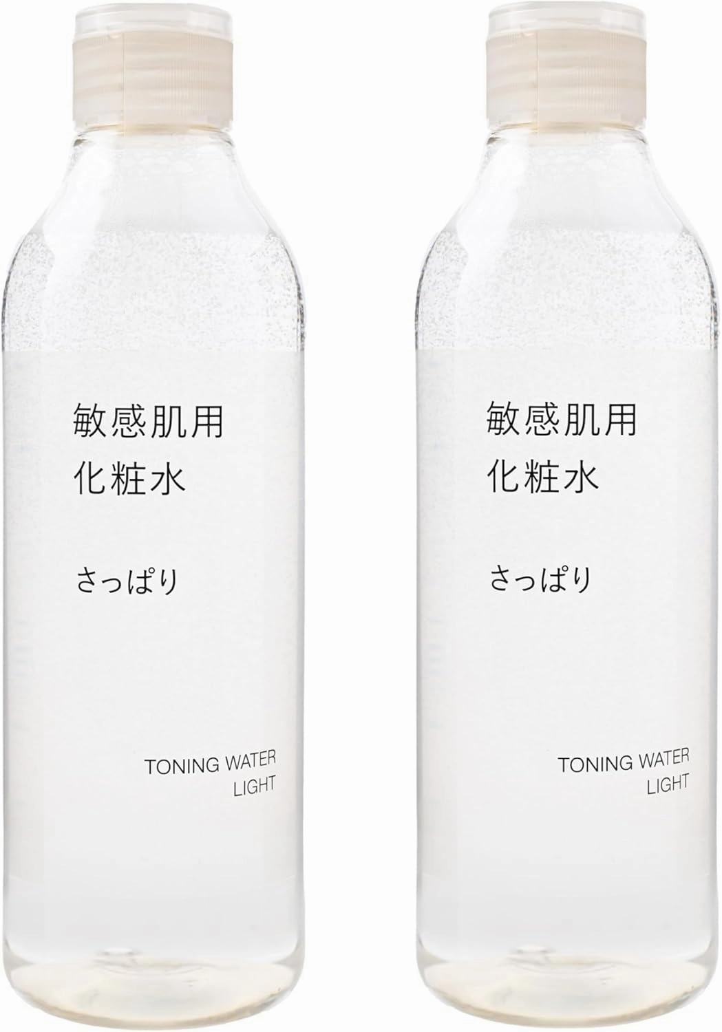 MU-JI Toning Water Light 300ml x 2 - Hydrating Toner for Face, Facial Toner for Women, Natural Cavern Spring Water, Gentle on Dry, Sensitive Skin - Infused with Hyaluronic Acid & Portulaca Oleracea
