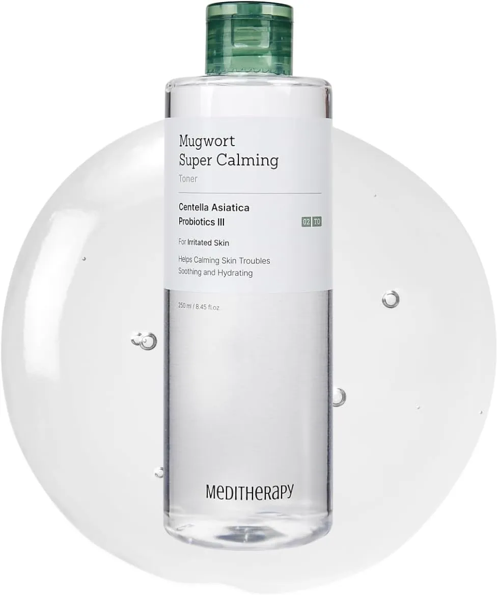 Mugwort Super Calming Toner - Korean Hydrating Toner for face, Purifying Mugwort Essence, Soothing, Calming, Refreshing Facial Toner for Oily, Dry, and Sensitive Skin, Daily Skin Care, 8.45 fl.oz