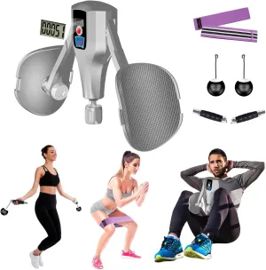 Multi-Function Thigh Master, 0-132 lbs Resistance Thigh Trainer Pro with Leg Straps, Handles, Resistance Bands and Jump Rope, Kegel Trainer Hip Thigh Toner Inner Thigh Exerciser