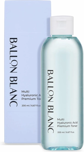 Multi Hyaluronic Acid Premium Toner | pH 5.7 | Rapid Hydrating pH Balancing Toner with Guava Leaf Extract and Niacinamide for Dry Skin | Vegan/Cruelty Free, K-Beauty | 6.67 fl oz.