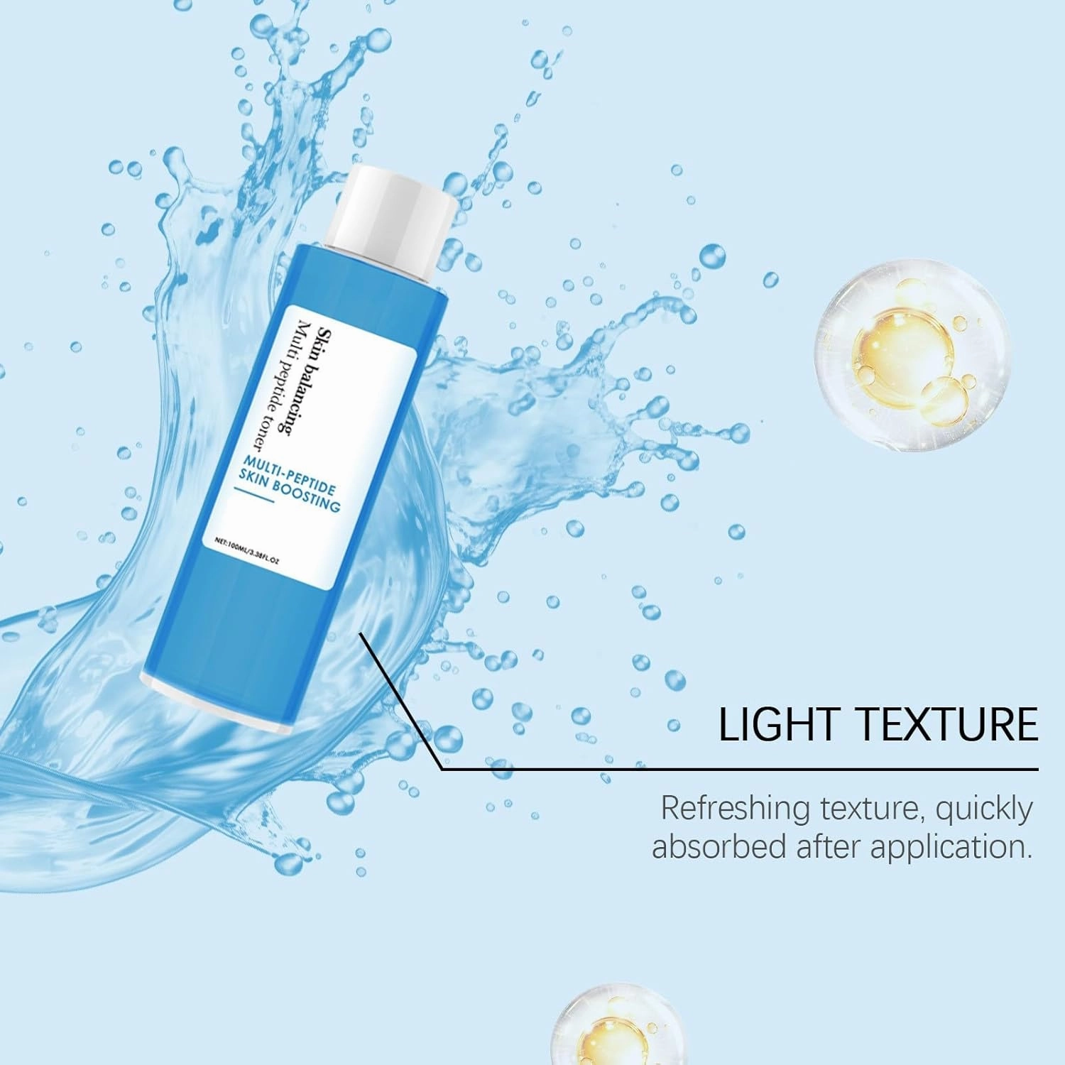 Multi-Peptide Skin Boosting Toner with Hyaluronic Acid & Salicylic Acid, Hydrating, Soothing & Exfoliating Facial Toner, Minimizes Pores, Controls Oil for Oily & Acne-Prone Skin, Vegan Skin Care (3)