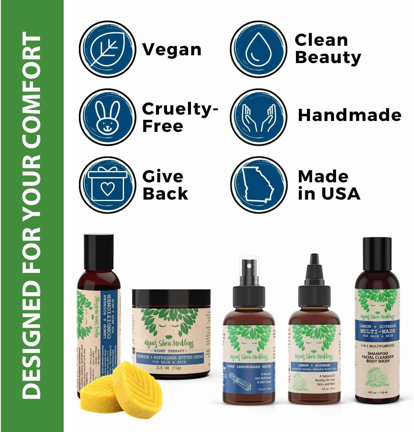 Multiuse Lemongrass Water Toner Mist for Face, Body, and Hair - Pure Distilled Lemograss Water Spray - Soothes and Hydrates Skin, Scalp, Hair, & Nails - 4 oz
