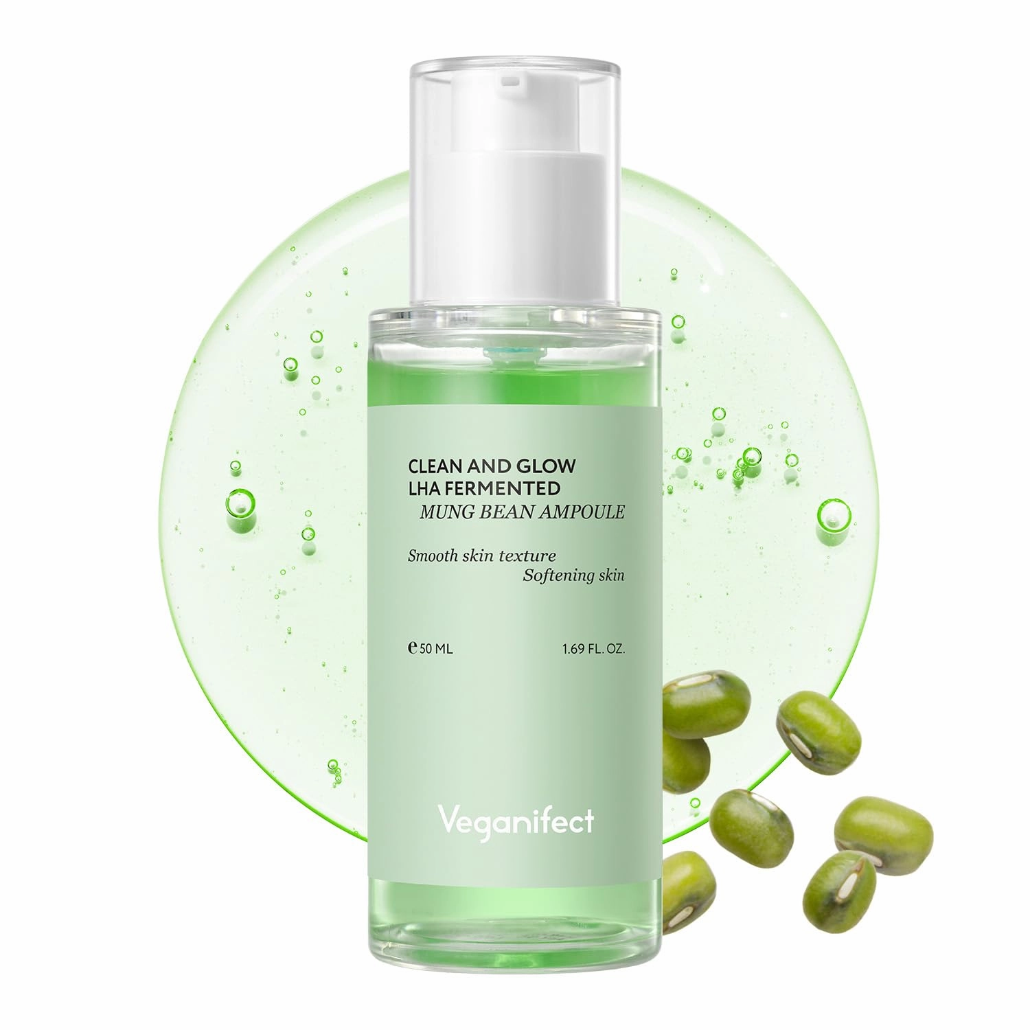 Mung Bean Serum, Enhancing Moisture Barrier, Gentle Exfoliation, For Glow Skin, Korean Skin Care, Vegan, 1.69 Fl Oz