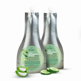 Na-t/Habit Fresh Aloe Cucumber Cooling Face Gel For Cool Hydration & Under-Eye Care, 100% Natural & Glycerin Free - 80 gm Each (Pack of 2)
