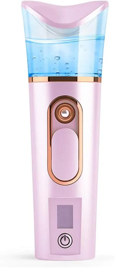 Nano Facial Mister with Skin Analyzer Moisture Tester, FANTEXY Portable Mini Cool Face Mist Steamer with USB, Handy Facial Sprayer for Eyelash Extensions, Face Moisturizing,Hydration Refreshing