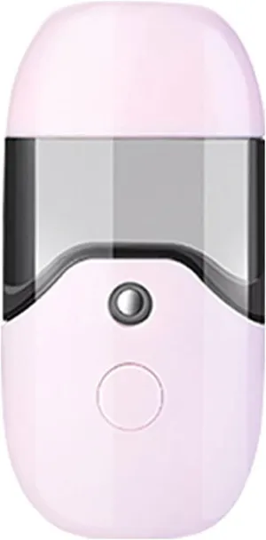Nano Facial Spray Nano Water Replenishment Apparatus Mini Facial Steamer Atomized Sauna Suitable for Facial Moisturizing and Eyelash Extension(Color:Pink)