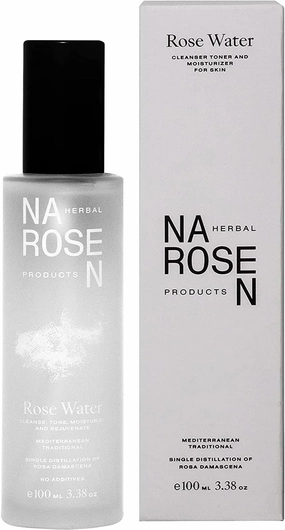 NAROSEN Pure Organic Rose Water Spray for Face | Single Distillation of Rosa Damascena | No Alcohol or Dyes | Ideal for Skin Care | Natural, Certified, Vegan, and Cruelty-Free (3.38 oz./100 ml)