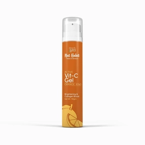 Nat Habit Vit-C Aloevera Gel Moisturizer for Face | Brightening, Hydration and Collagen Boost with Orange & Kiwi| Suitable for Dry Skin, Normal Skin and Sensitive Skin | Daily use Moisturizer | 50g