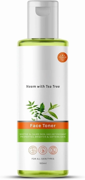 NAT.Ural VitalTea Neem with Tea Tree Face Toner | Soothing, Calming, Purifying | Antioxidant Properties, PH Balancing, Tightens Pores | 100 ML