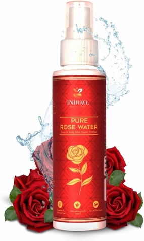 Natural Rose Water Toner Spray for The Face, Skin & Body | Gulab Jal | Rose Water for Skin Care, 100% Free from Chemicals & Preservatives (Rose Water - 100 Ml), Clear