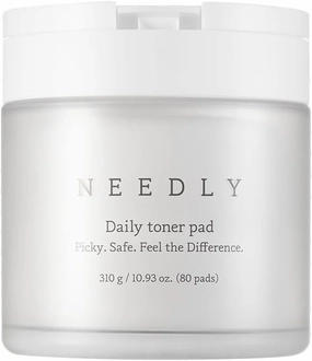 Needly Daily Toner Pad, Exfoliating Facial Pads with BHA & PHA, Deep Hydration, Pore Minimizer for Face, Centella, Tea Tree, High Volume Essence, Extra Large Cotton Pad, Korean Skin Care (80 Pads)