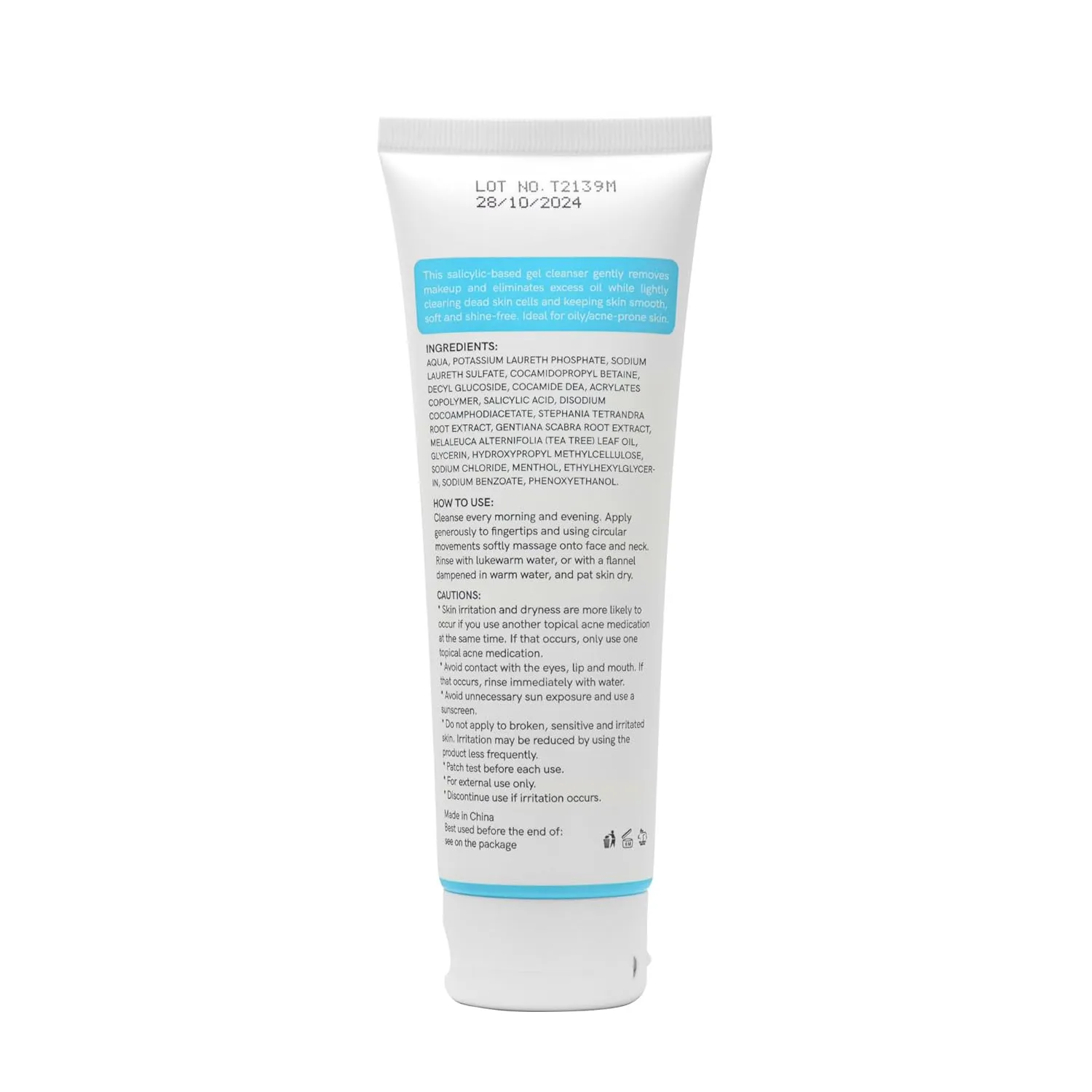 Neutriherbs Salicylic Acid Gel Cleanser, Acne Prone Oil Control Face Wash, Unclog Pore, Remove Blackhead Facial Wash - 4oz