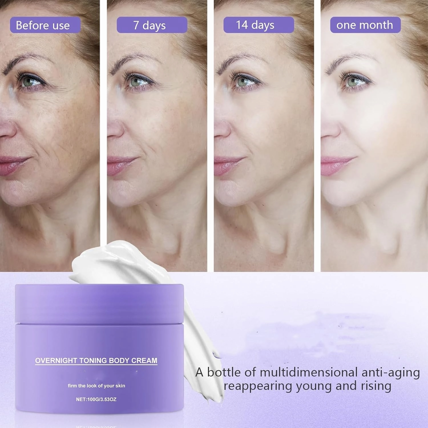 Night Firming Body Lotion, Night Toning Foam, Body Firming Foam That Works While You Sleep, Makes Skin Smooth and Firm, Reduces Fine Lines and Wrinkles, Natural Oil for All Skin Types