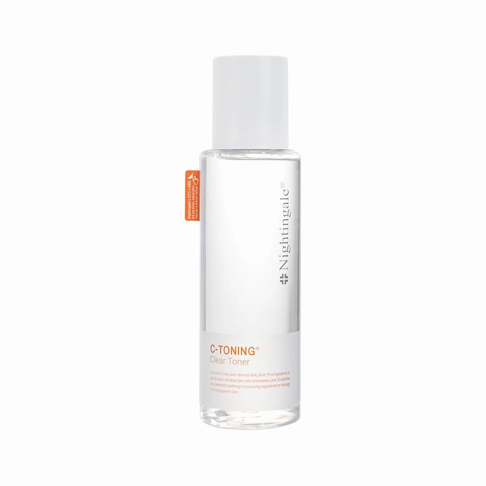 Nightingale C-Toning Clear Toner Hyaluronic Acid&Vitamin Complex   AHA∙BHA∙PHA Niacinamide, Moisturizing&Brightening Toner for Dull Skin, Hypoallergenic, Cruelty Free, Korean Skin Care