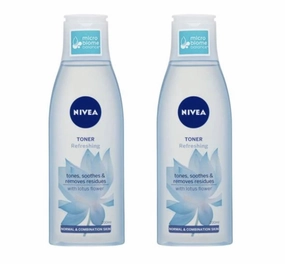 NIVEA Daily Essentials Refreshing Face Toner 200ml (2 x Bottle)