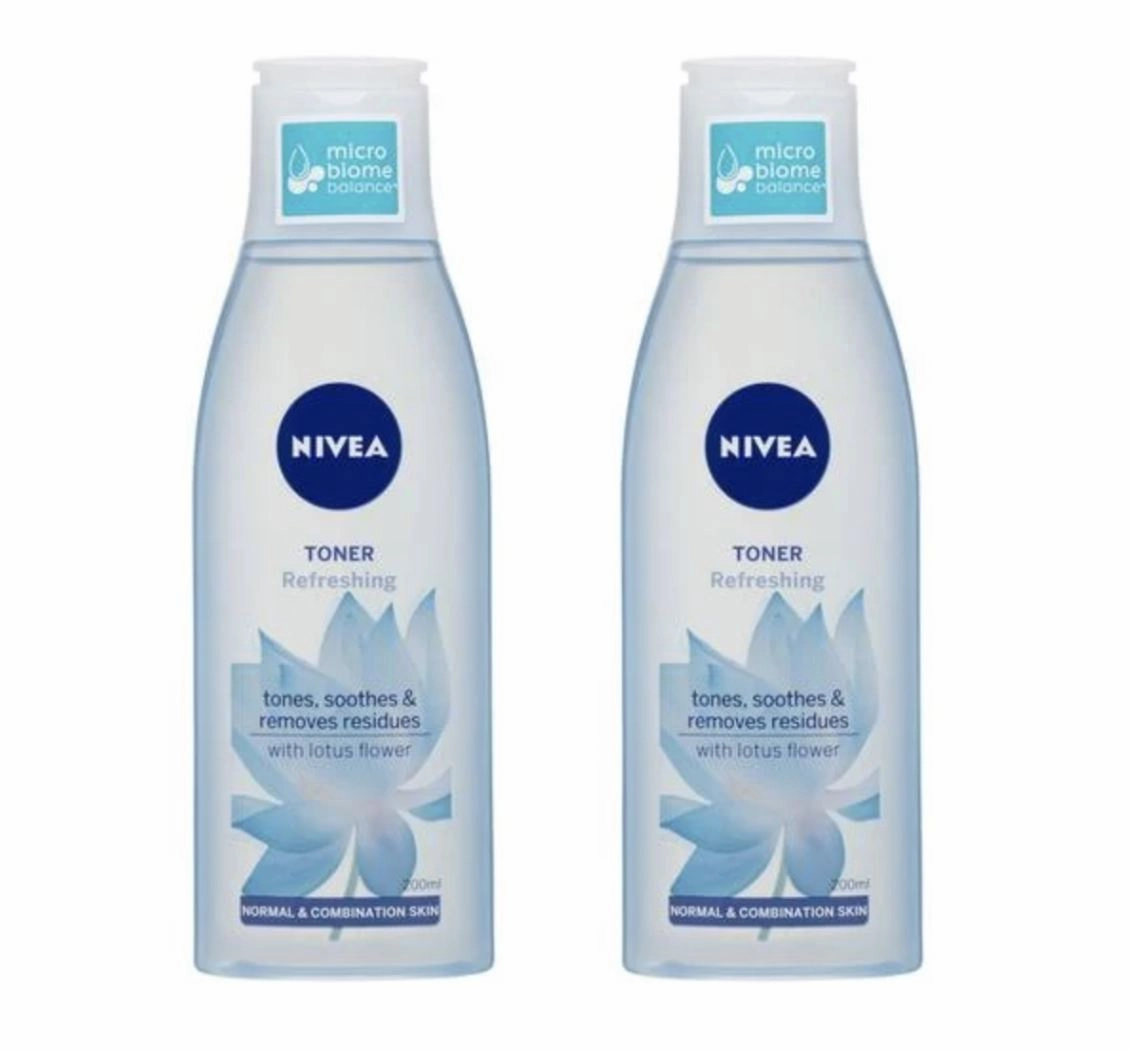 NIVEA Daily Essentials Refreshing Face Toner 200ml (2 x Bottle)