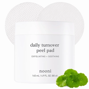 NOONI Facial Toner Pads - Glycolic Acid Pads 80 EA | AHA(Glycolic Acid, Lactic Acid), Pore Care Control, Glass Skin, Exfoliates Blackhead, Reduces Fine lines with Panthenol, Hydrating Serum
