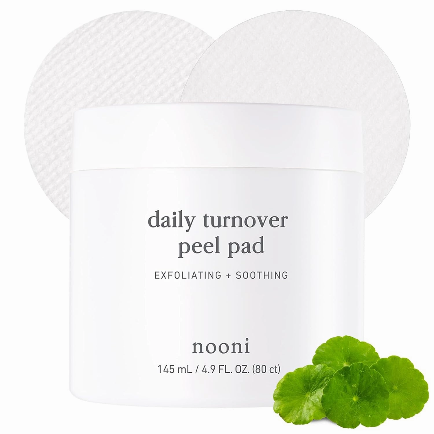 NOONI Facial Toner Pads - Glycolic Acid Pads 80 EA | AHA(Glycolic Acid, Lactic Acid), Pore Care Control, Glass Skin, Exfoliates Blackhead, Reduces Fine lines with Panthenol, Hydrating Serum