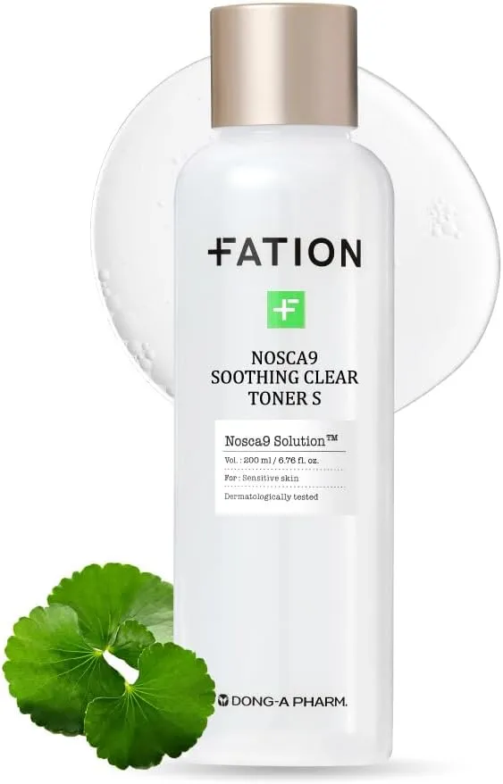 NOSCA9 Trouble Clear Toner S | Hydrating Toner for Face w/Centella Asiatica, LHA & PHA | Gentle & Exfoliating Toner for Sensitive Skin | Korean Skin Care (Pack of 1, 6.76 Fl Oz)