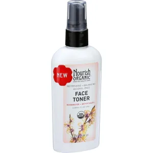 Nourish Organic Face Toner - Refreshing And Balancing - Rosewater And Witch Hazel - 3 Oz