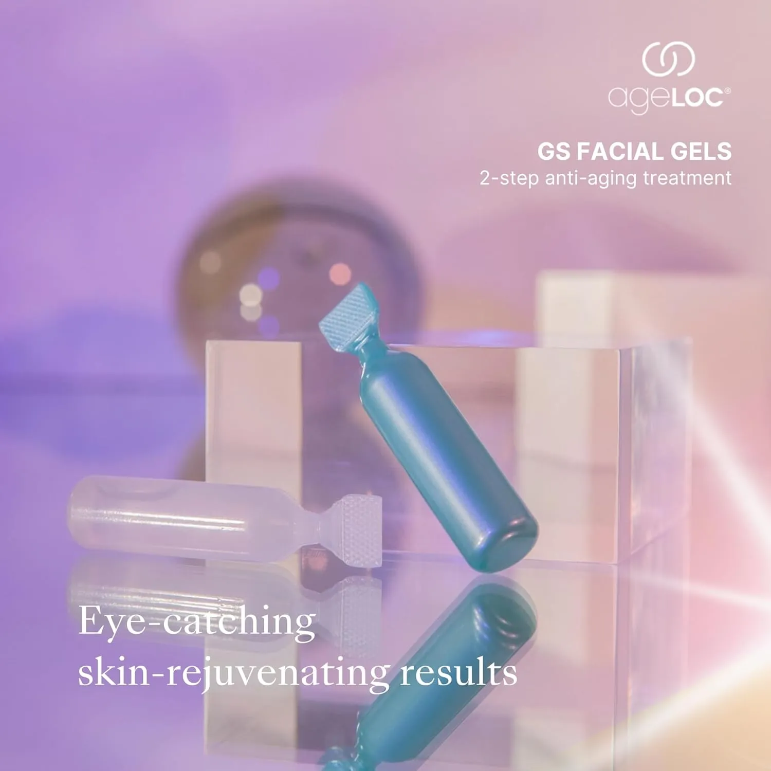 Nu Skin ageLOC GS Facial Gels | Expertly Formulated 2-Step At-Home Anti-Aging Treatment for Visibly Reduced Lines, and Glowing, Youthful Skin, Infused with ageLOC Blend | 1 Pack