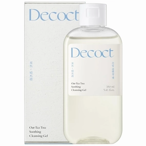 Oat-Tea Tree Soothing Cleansing Gel 160ml – Hydrating and Calming with 10% Oat Water & Tea Tree Oil for Sensitive Skin – Reduces Blemish, Controls Oil – Vegan Korean Skincare