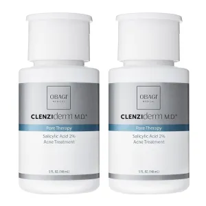Obagi CLENZIderm M.D. Pore Therapy Exfoliating BHA Toner - Unclogs Pores with 2% Salicylic Acid Acne Treatment – 5 oz