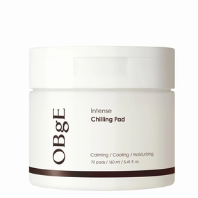 OBgE Intense Chilling Pad (70 count) - Toner Pads for Men. Soothe, Hydrate & Cool, Daily Skincare. Vegan Cotton with Rosemary Extract 78%, Herbs, LHA, PHA.