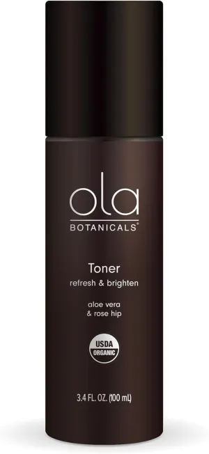 Ola Botanicals Toner (3.4 Fl. Oz), Aloe Vera & Rose Hip, Refresh & Brighten, Certified USDA Organic, Cruelty Free, Non-GMO, Dr. Mercola