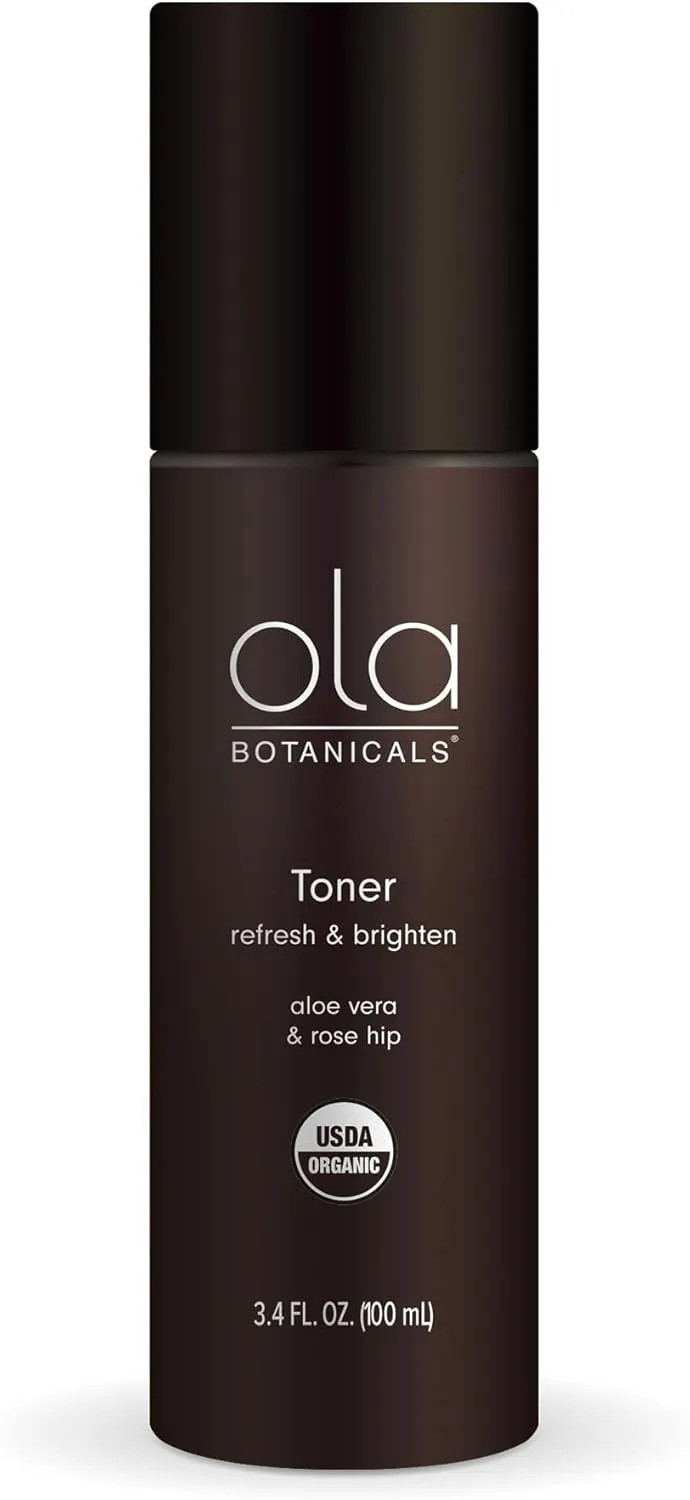 Ola Botanicals Toner (3.4 Fl. Oz), Aloe Vera & Rose Hip, Refresh & Brighten, Certified USDA Organic, Cruelty Free, Non-GMO, Dr. Mercola