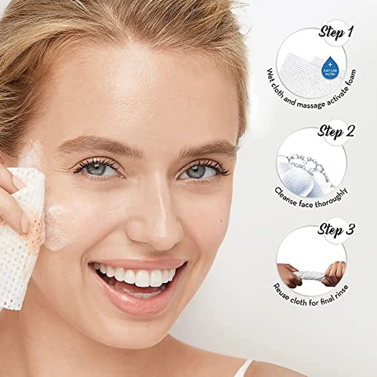 Olay Daily Deeply Clean 4-in-1 Water Activated Cleansing Face Cloths 33ct (Pack of 5)