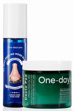 One-day's you P.Z. SSOC SSOC Sebum No More Blackhead Nose Pack & Help Me Dacto Pad | Korean Blackhead Remover & Korean Toner Pads Skincare | Deep Pore Cleansing Strips Glycolic Acid Exfoliating Pads