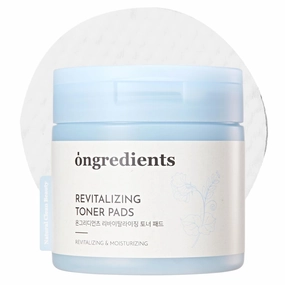 Ongredients Butterfly Pea Flower Tea Toner Pad with 60 pads, Exfoliating Toner Pads for Sensitive Skin, Dual Pad Sheets for Toning & Exfoliating, Korean Skincare, The Blue Toner Pads